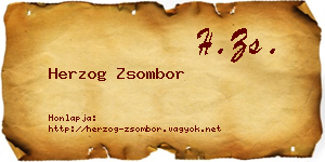 Herzog Zsombor névjegykártya